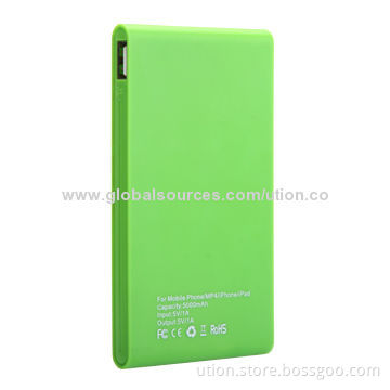 Ultra-slim Power Bank with 5,000mAh Capacity, Free Sample and Logo